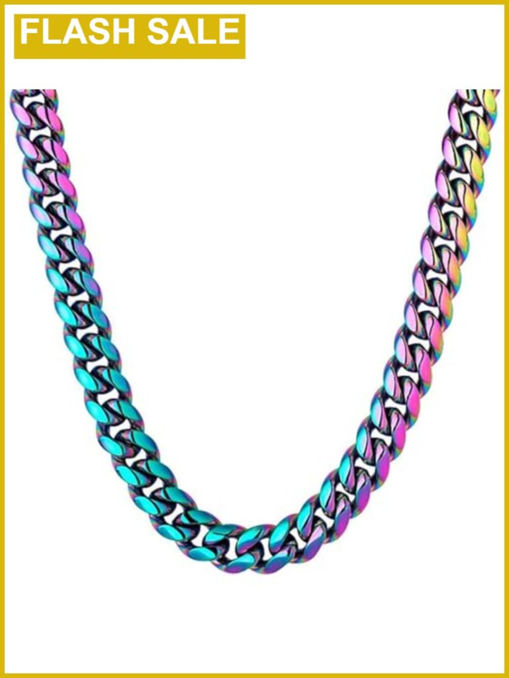 Stainless Steel Cuban Link Chain Chunky Heavy Curb Necklace for Men Women